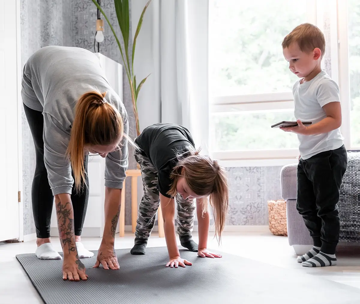 Child continuing movement at home